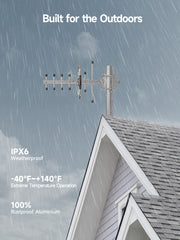 Antenne Yagi directionnelle pour amplificateur de signal de téléphone portable/répéteur cellulaire avec connecteur femelle SMA 7-9 dBi 4G LTE haut débit 698-2700 MHz Antenne extérieure universelle